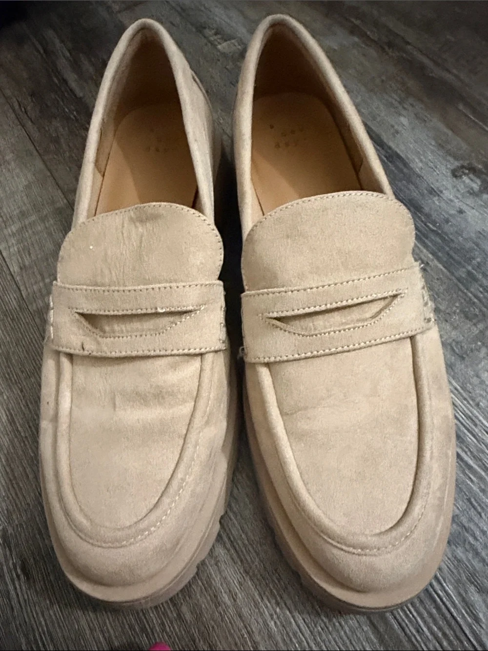 a new day Suede Penny Loafers in Light Tan